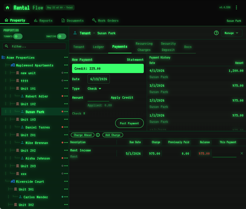 Rental Flow terminal theme